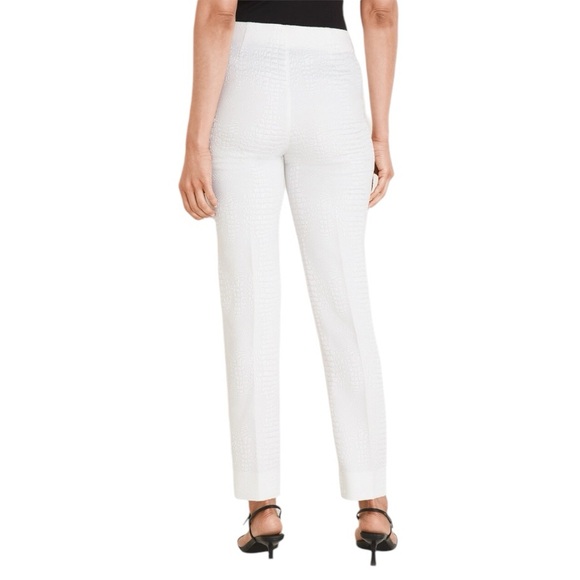 Black Label by Chicos Alabaster Crocodile Easy Pant—12 - Picture 2 of 14